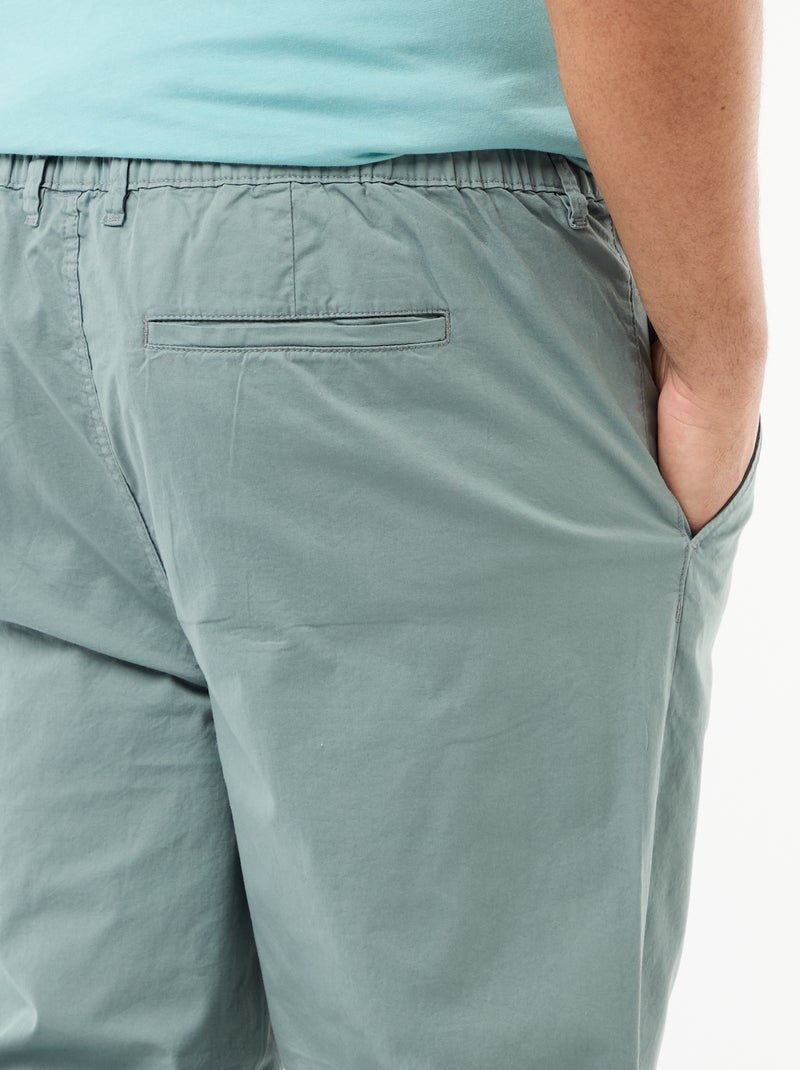 Pantaloni chino in twill con coulisse Blu - Kiabi