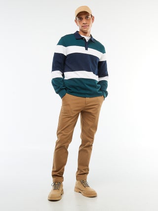 Pantaloni chino in twill