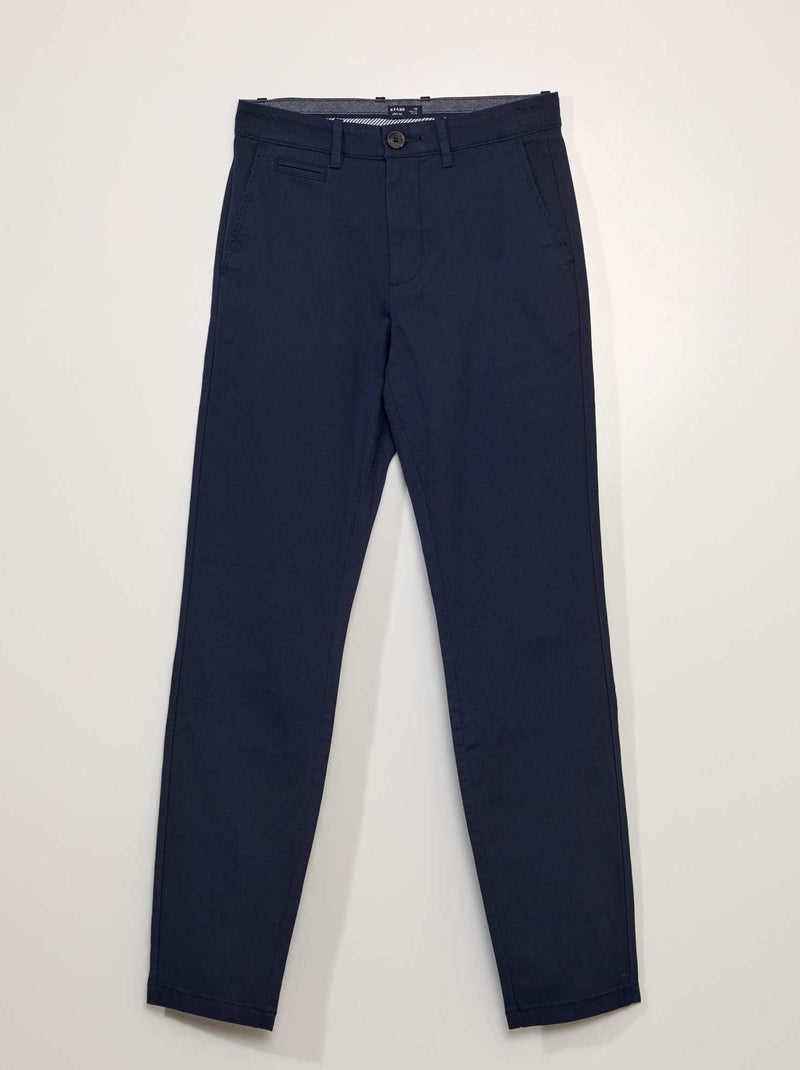 Pantaloni chino in twill NERO - Kiabi