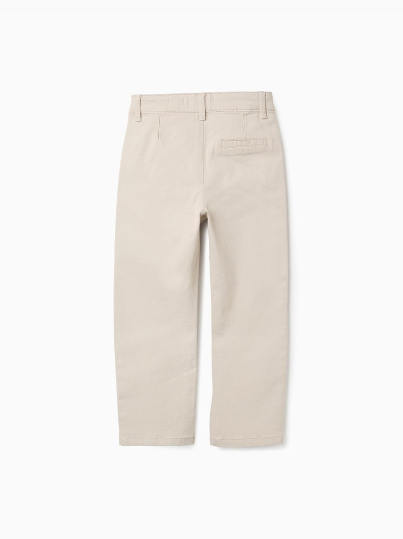 Pantaloni chino in twill slim fit Beige chiaro - Kiabi
