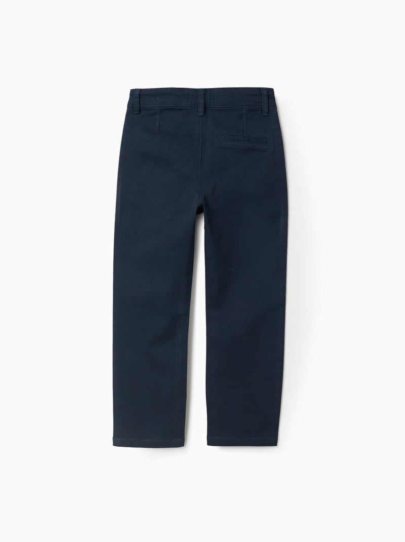 Pantaloni chino in twill, slim fit Blu scuro - Kiabi