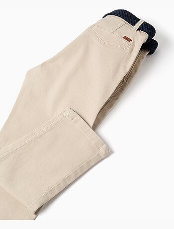 Pantaloni chino in twill slim fit con cintura