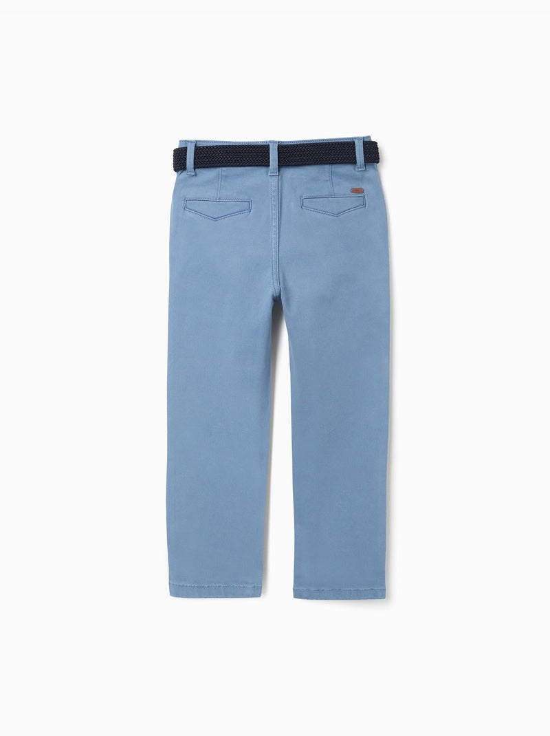 Pantaloni chino in twill slim fit con cintura Blu Blu - Kiabi