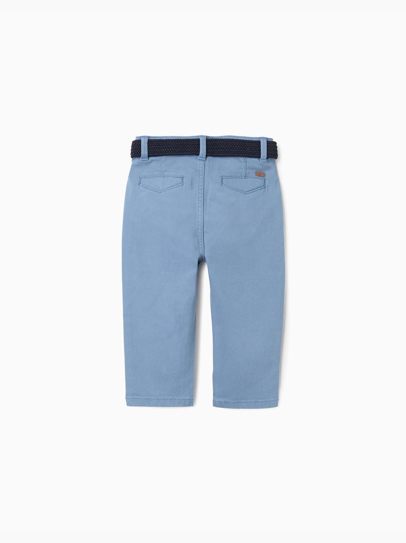 Pantaloni chino in twill slim fit con cintura Blu Blu - Kiabi