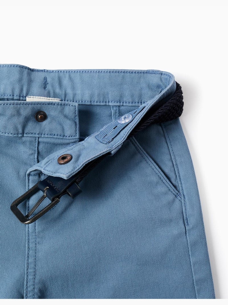 Pantaloni chino in twill slim fit con cintura Blu Blu - Kiabi