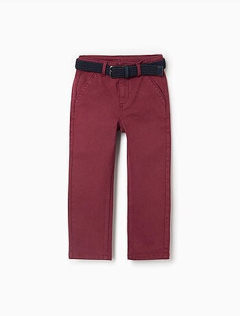 Pantaloni chino in twill slim fit con cintura