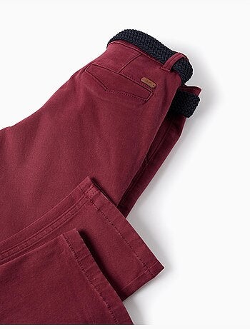 Pantaloni chino in twill slim fit con cintura