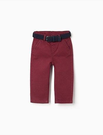 Pantaloni chino in twill slim fit con cintura