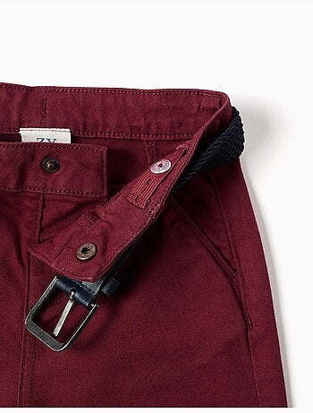 Pantaloni chino in twill slim fit con cintura