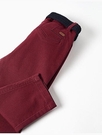 Pantaloni chino in twill slim fit con cintura