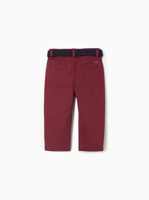 Pantaloni chino in twill slim fit con cintura - Kiabi