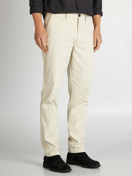 Pantaloni chino in twill taglio slim - Kiabi