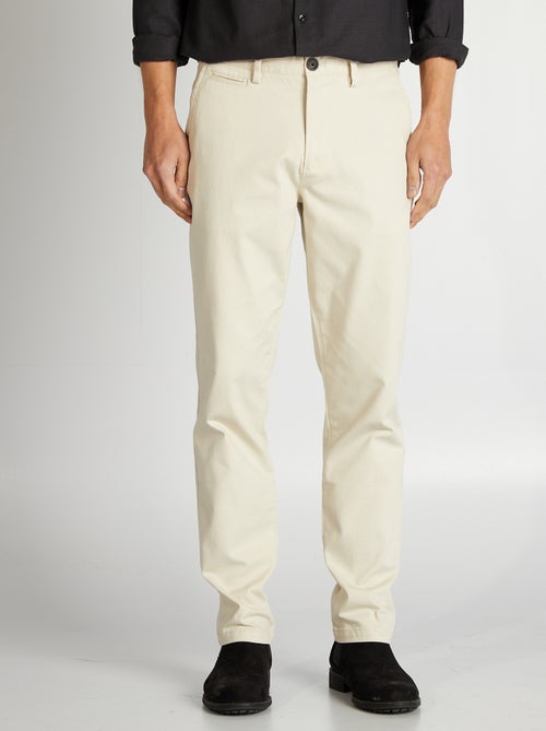 Pantaloni chino in twill taglio slim - Kiabi