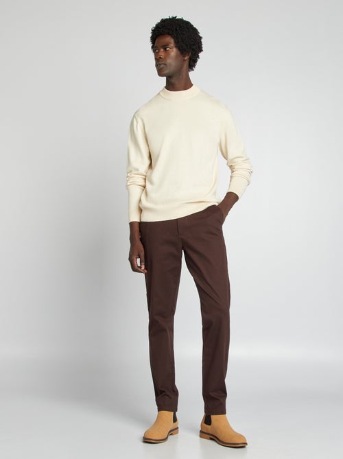 Pantaloni chino in twill taglio slim - Kiabi