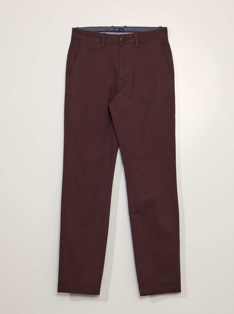 Pantaloni chino in twill VIOLA - Kiabi