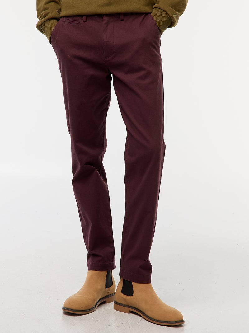Pantaloni chino in twill Viola - Kiabi