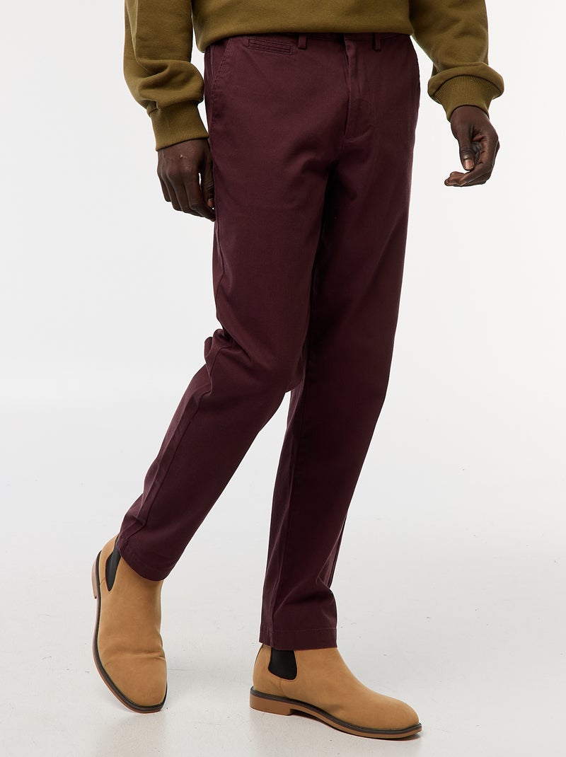 Pantaloni chino in twill Viola - Kiabi