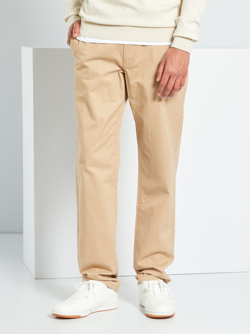 Pantaloni chino L36 +190 cm BEIGE - Kiabi