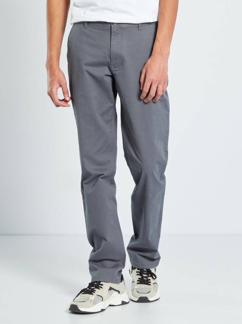Pantaloni chino L36 +190 cm GRIGIO - Kiabi