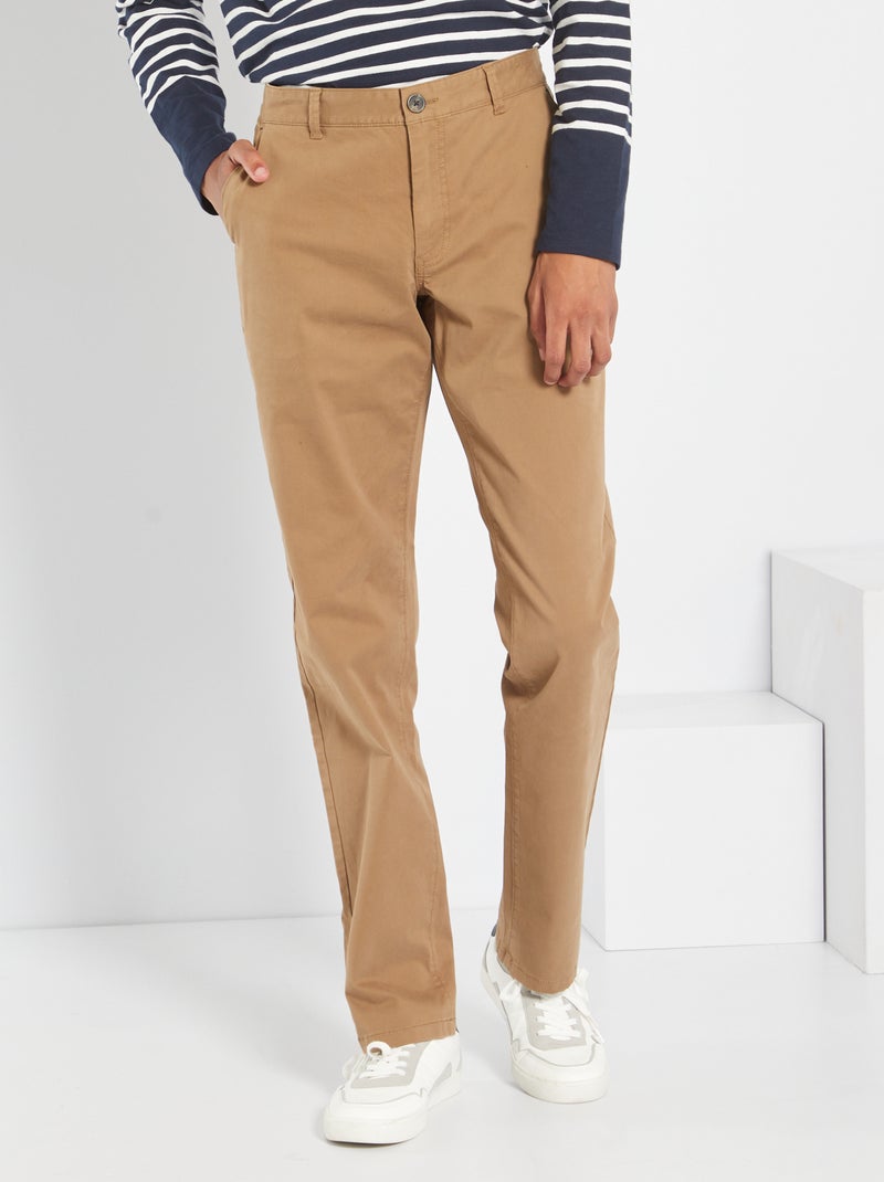 Pantaloni chino L36 +190 cm marrone - Kiabi