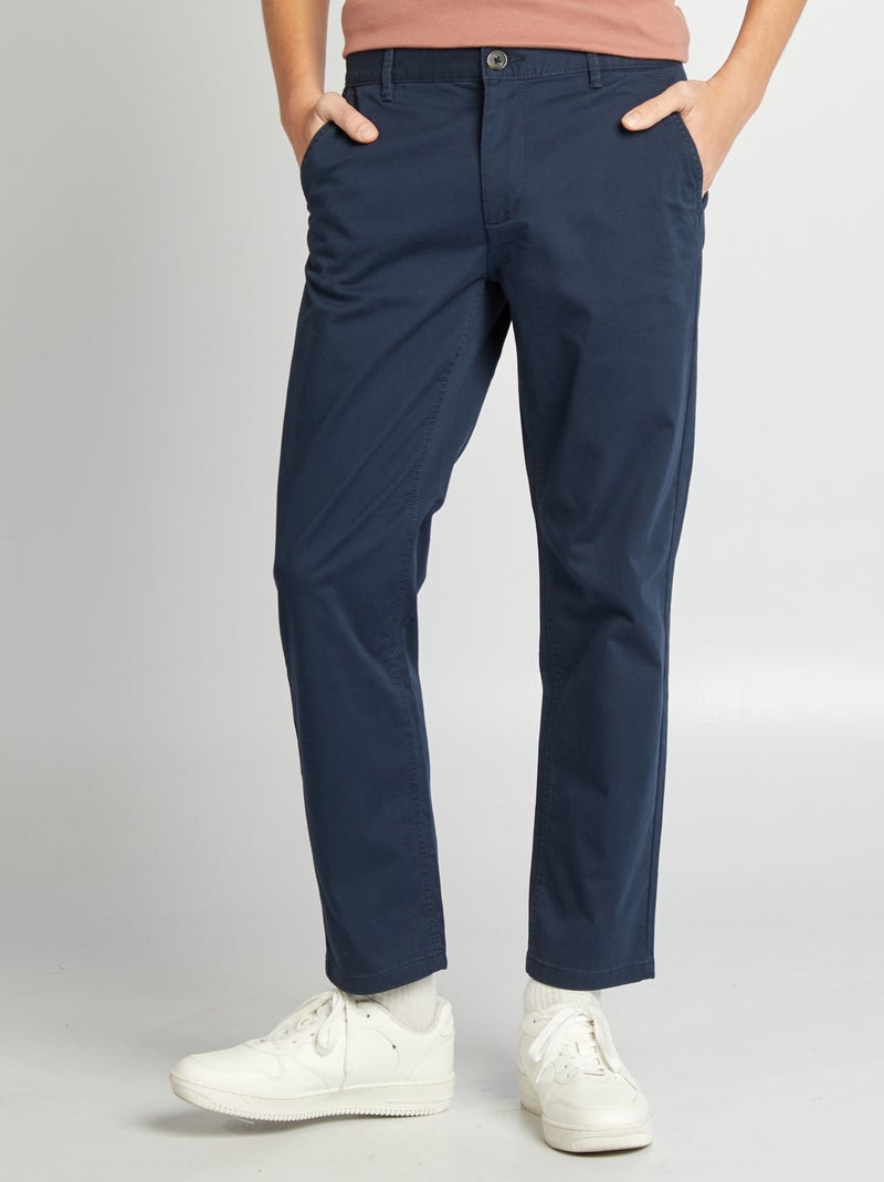 Pantaloni chino regular blu - Kiabi