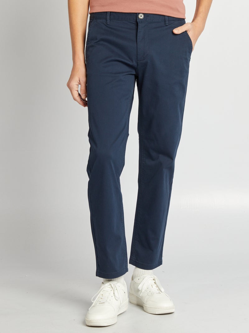 Pantaloni chino regular blu - Kiabi