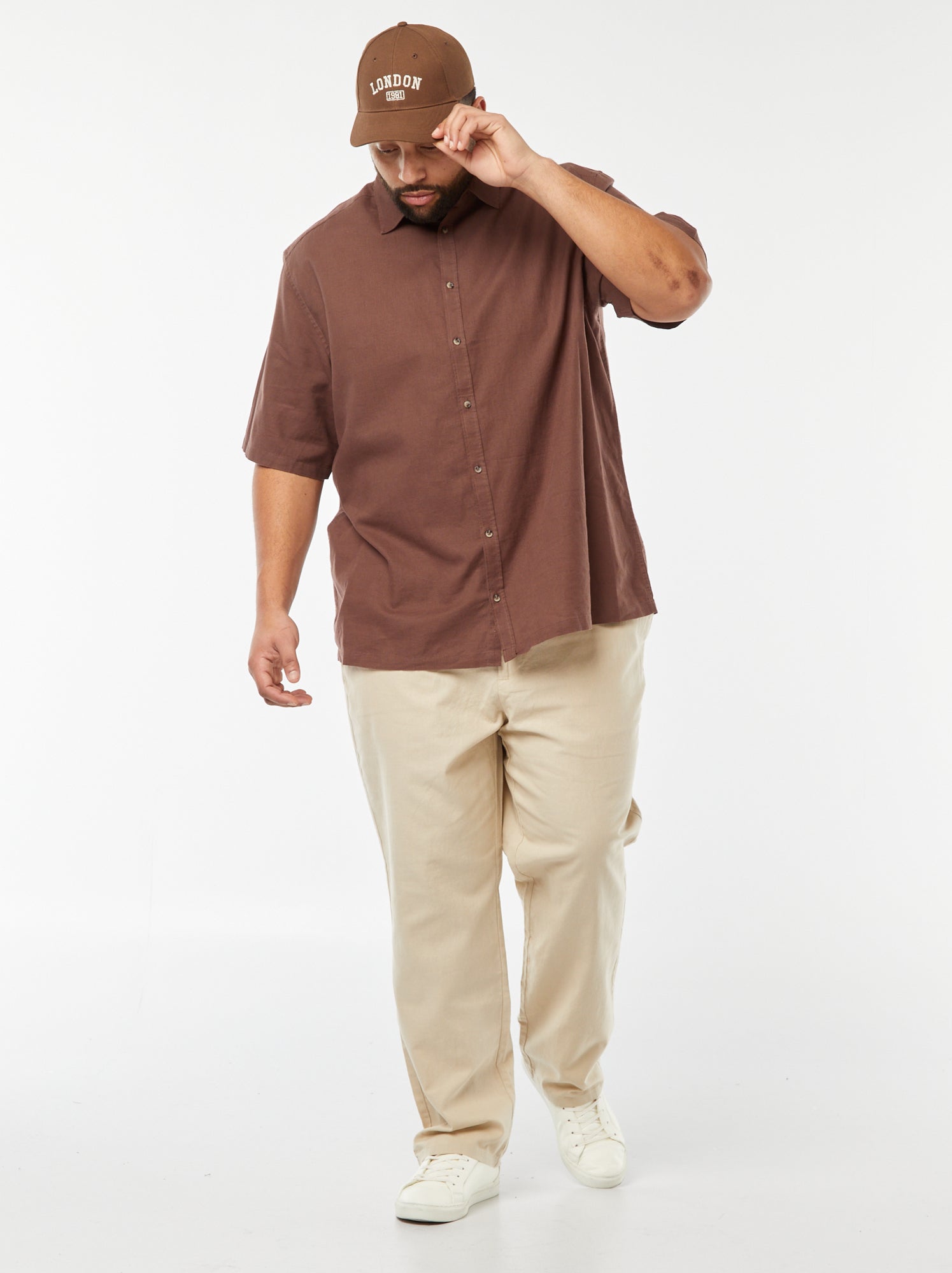 Kurta Uomo In Misto Cotone E Lino - Taglie Forti, Vestibilità Morbida - Ideale Per Feste E Matrimoni