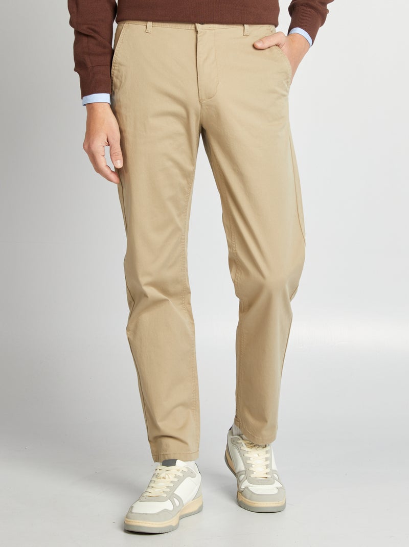 Pantaloni chino regular L32 BEIGE - Kiabi