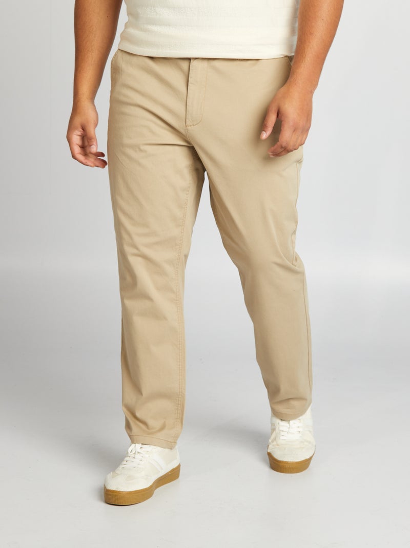 Pantaloni chino regular L32 BEIGE - Kiabi