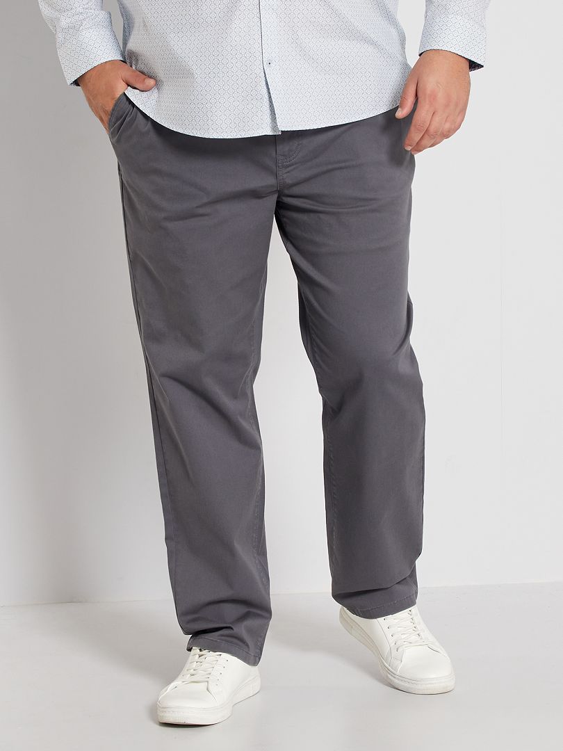 Pantaloni chino regular L32 GRIGIO - Kiabi