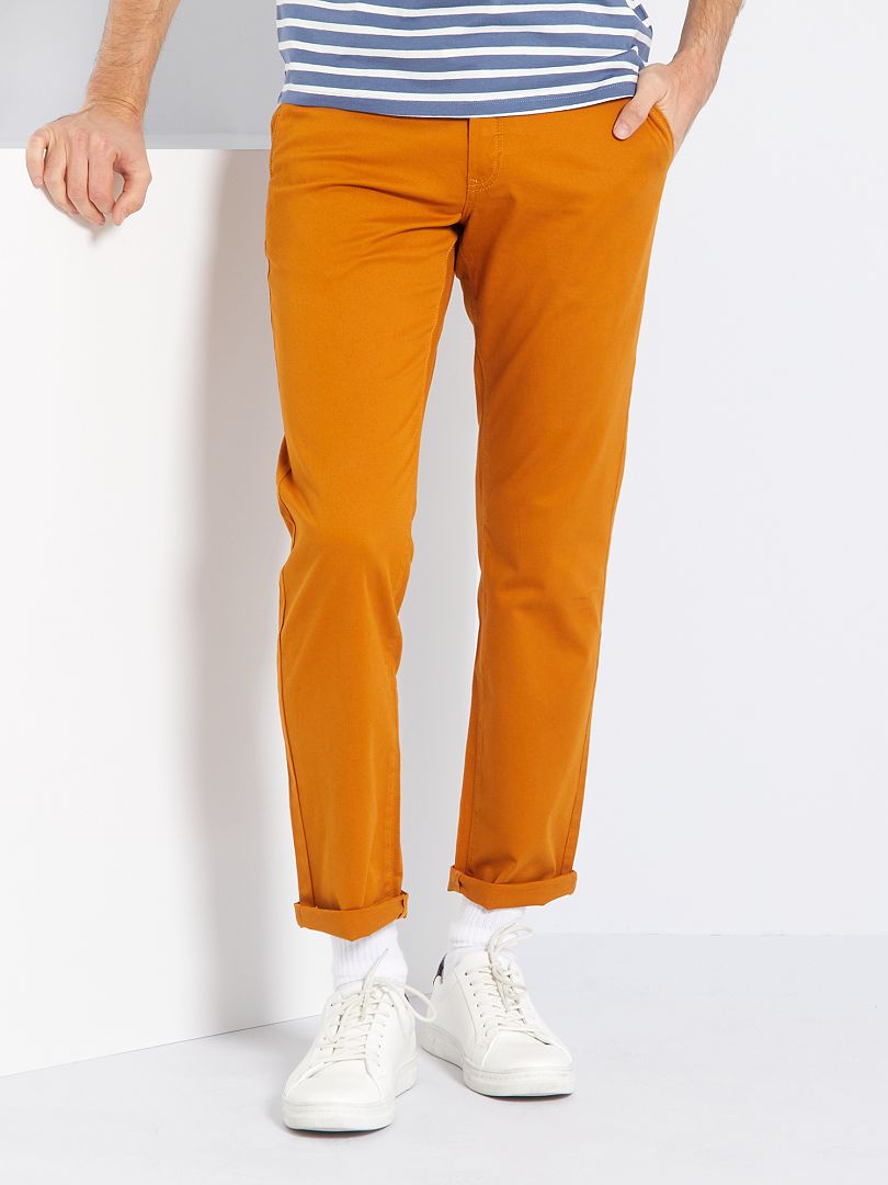 Pantaloni chino regular L32 marrone - Kiabi