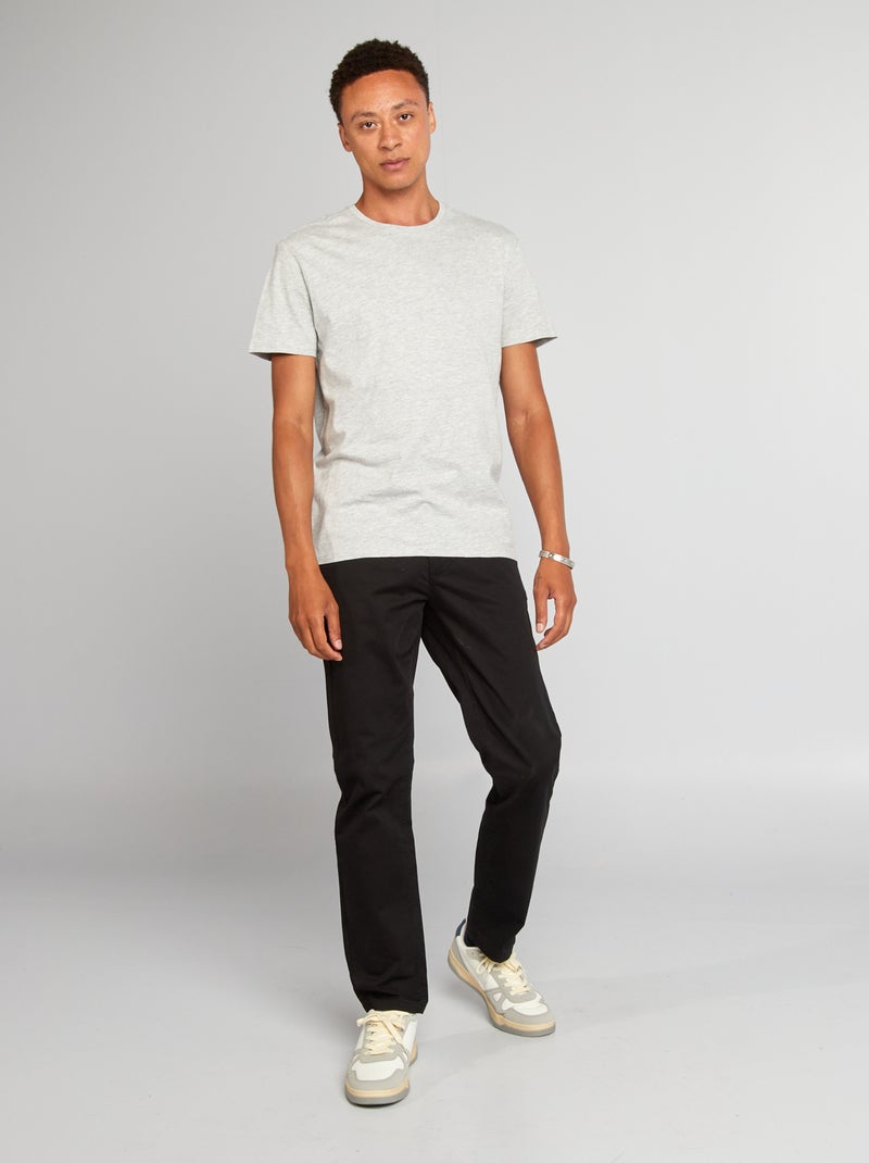 Pantaloni chino regular L32 nero - Kiabi