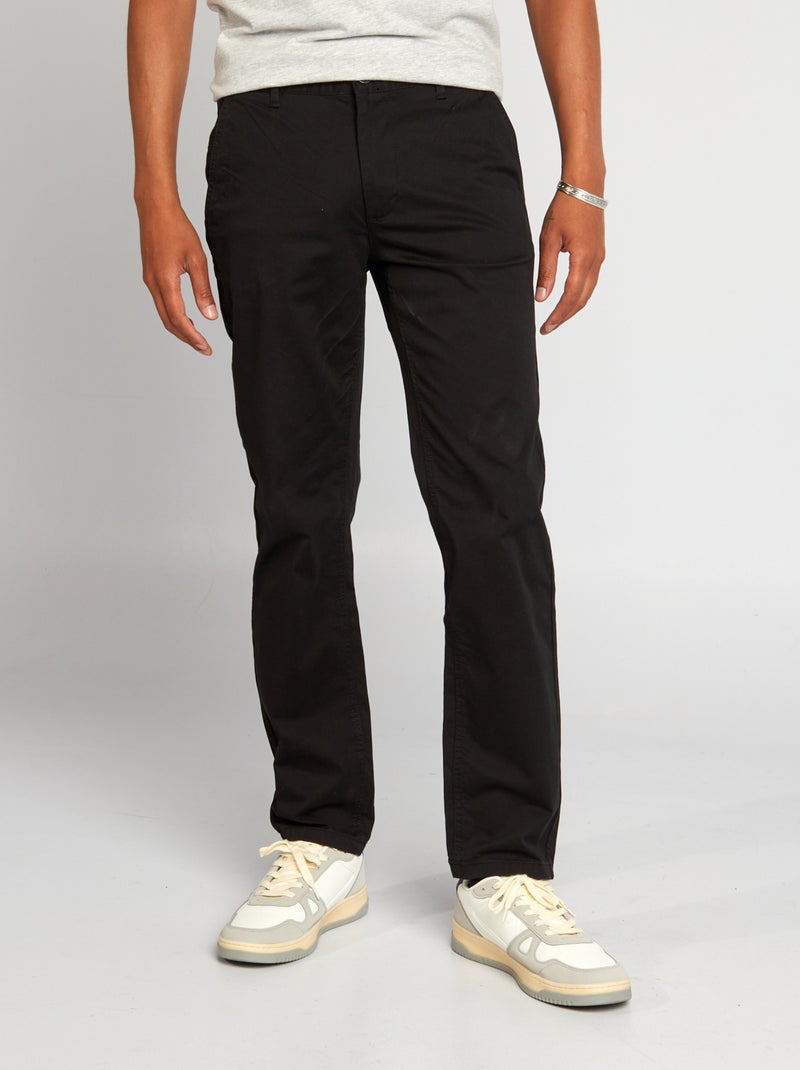 Pantaloni chino regular L32 nero - Kiabi