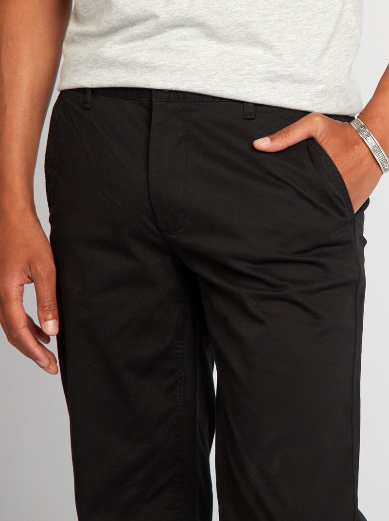 Pantaloni chino regular L32 nero - Kiabi