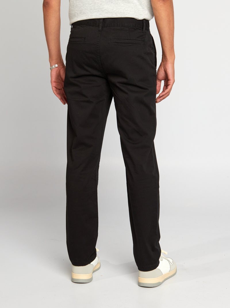 Pantaloni chino regular L32 nero - Kiabi