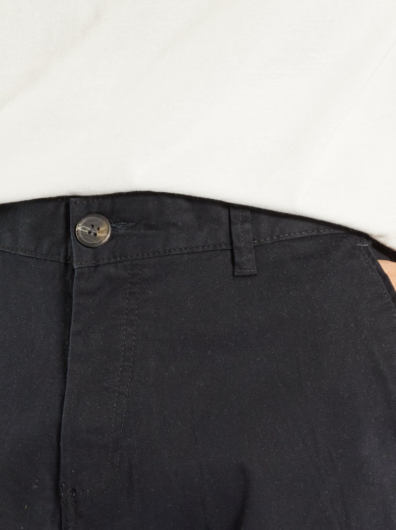 Pantaloni chino regular L32 nero - Kiabi