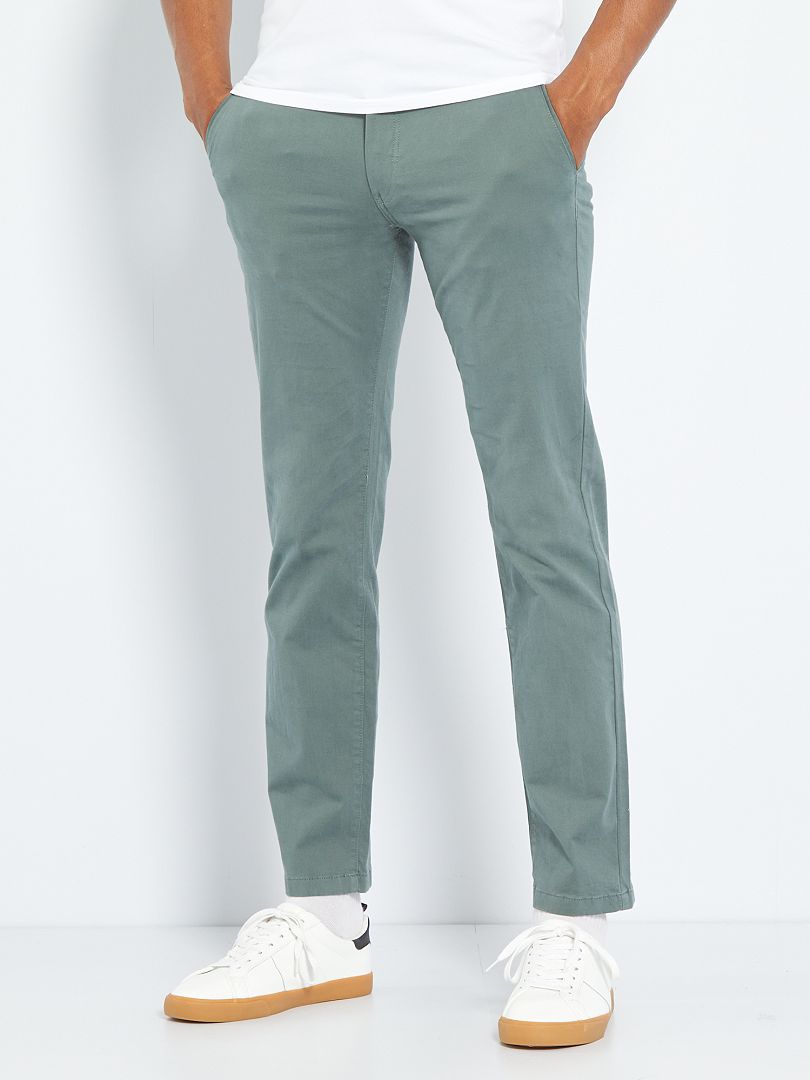 Pantaloni chino regular L32 VERDE - Kiabi