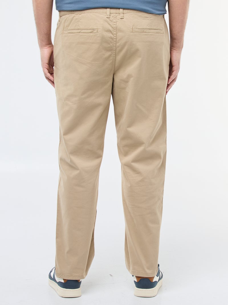 Pantaloni chino regular L34 Beige - Kiabi