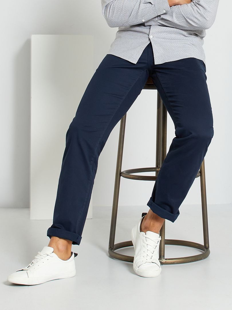 Pantaloni chino regular L34 blu - Kiabi