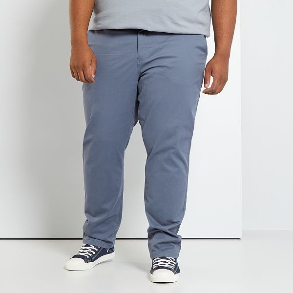 Pantaloni chino regular L34 Taglie forti Uomo - GRIGIO - Kiabi - 20,00€