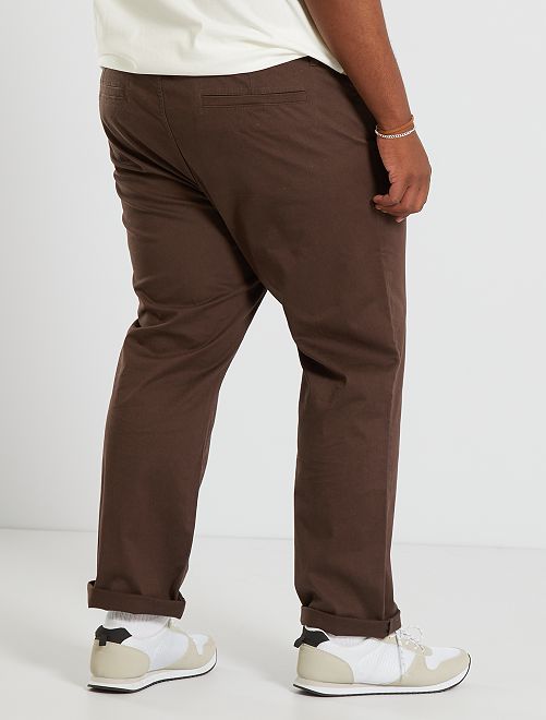 Pantaloni chino regular L34 - marrone scuro - Kiabi - 20.00€