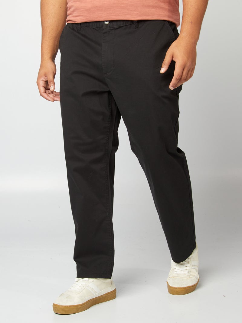Pantaloni chino regular L34 Nero - Kiabi