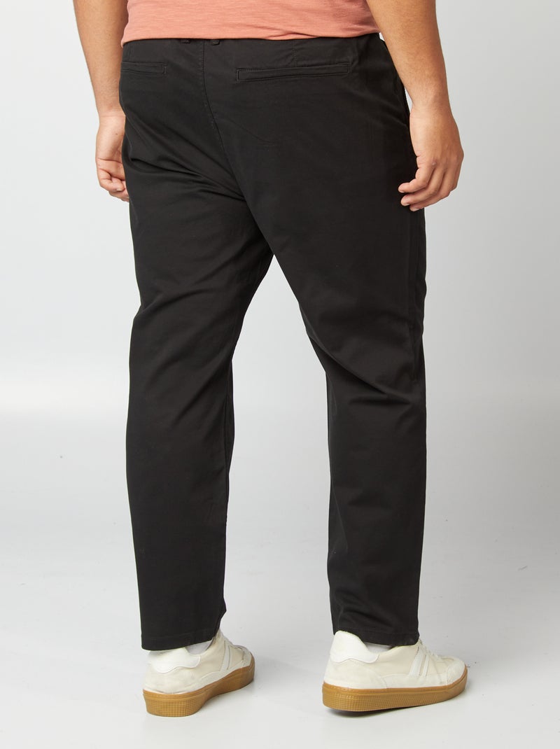 Pantaloni chino regular L34 Nero - Kiabi