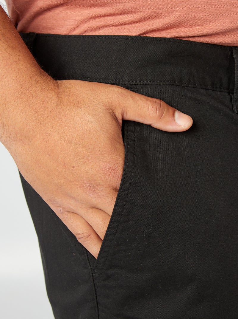 Pantaloni chino regular L34 Nero - Kiabi