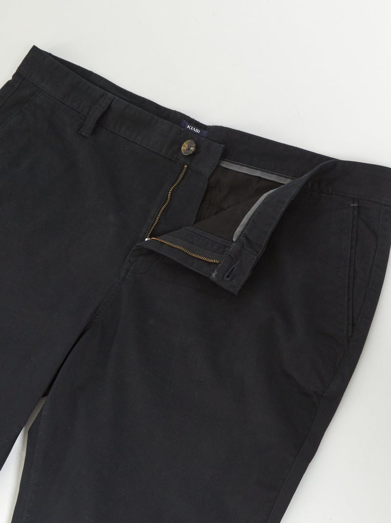 Pantaloni chino regular L34 Nero - Kiabi