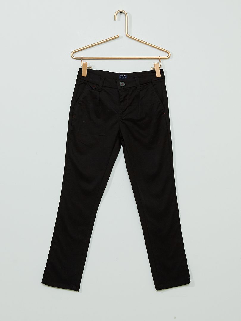 Pantaloni chino regular Nero - Kiabi