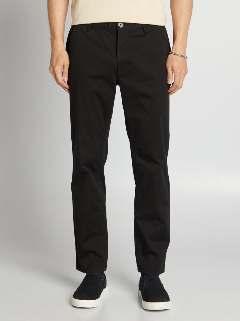 Pantaloni chino regular NERO - Kiabi