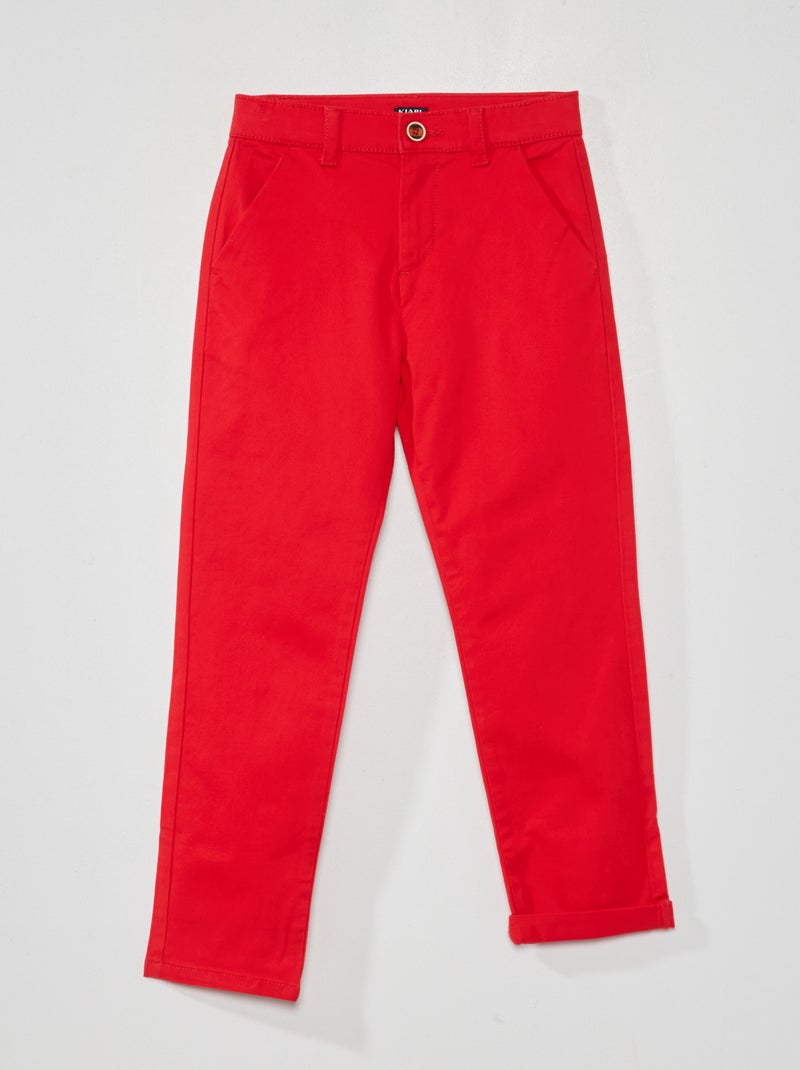 Pantaloni chino ROSSO - Kiabi