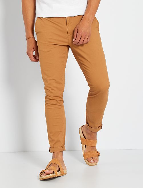 Pantaloni chino skinny L30 - BEIGE - Kiabi - 15.00€