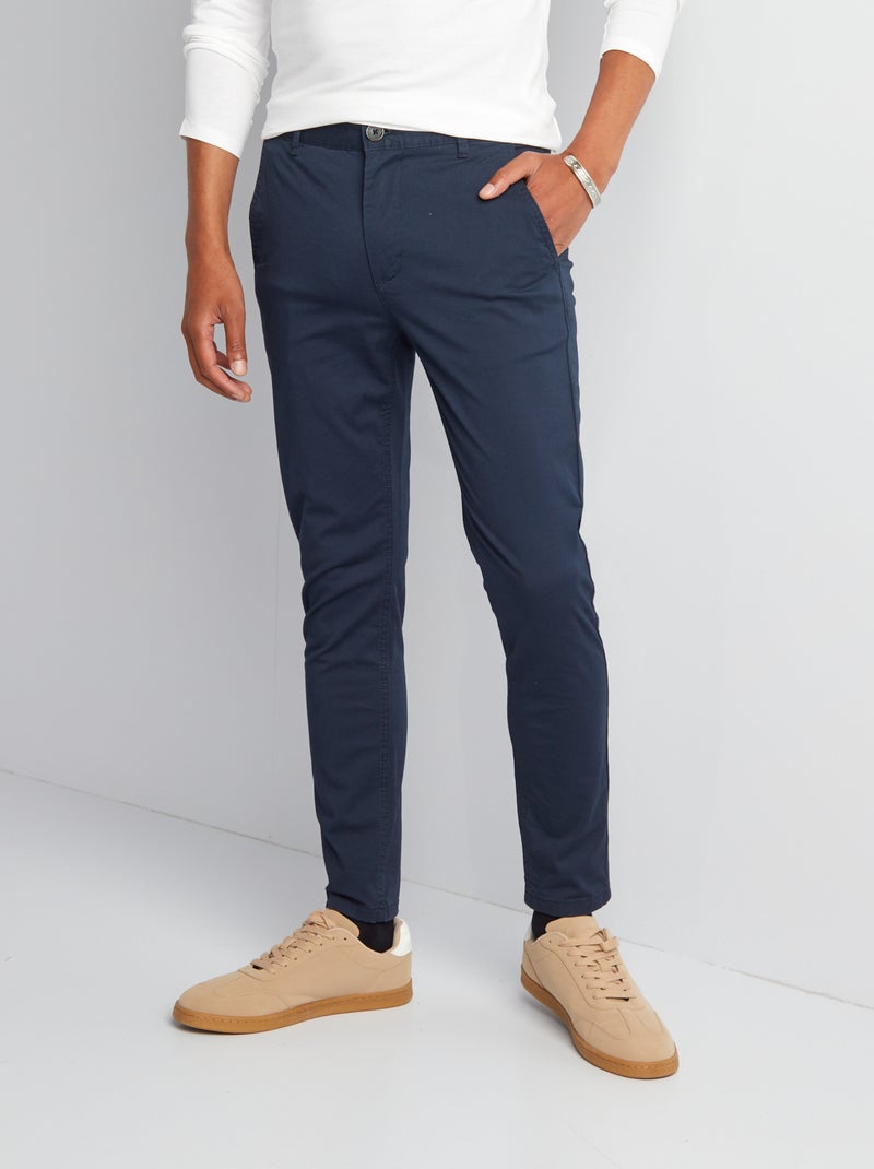 Pantaloni chino skinny L30 blu - Kiabi